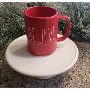 Rae Dunn Red "Believe" Christmas Mug